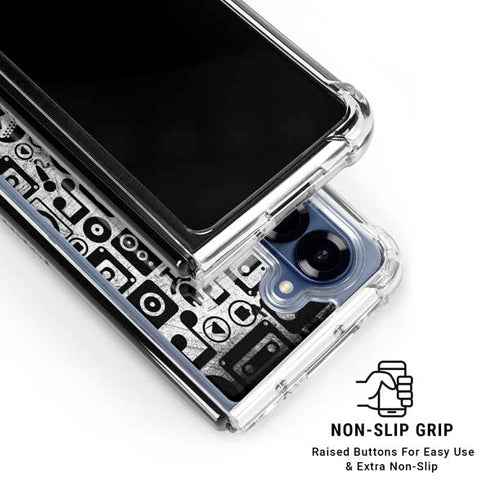 Music Pattern Galaxy Z Fold6 Clear Case