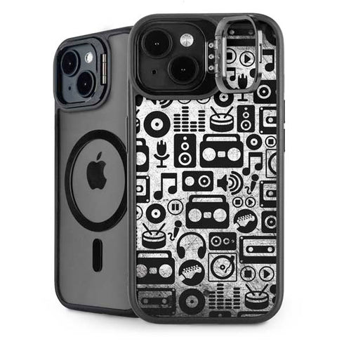 Music Pattern iPhone 14 Kickstand Case