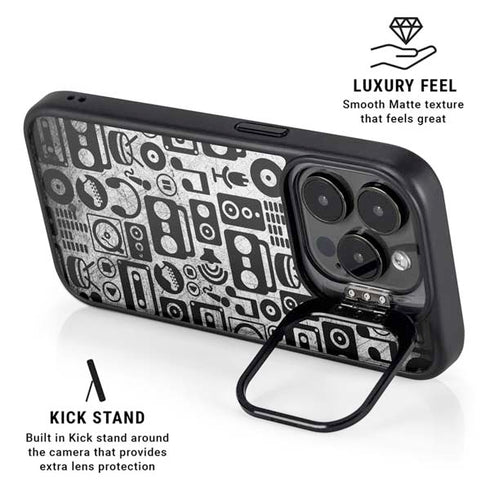 Music Pattern iPhone 15 Pro Max Kickstand Case