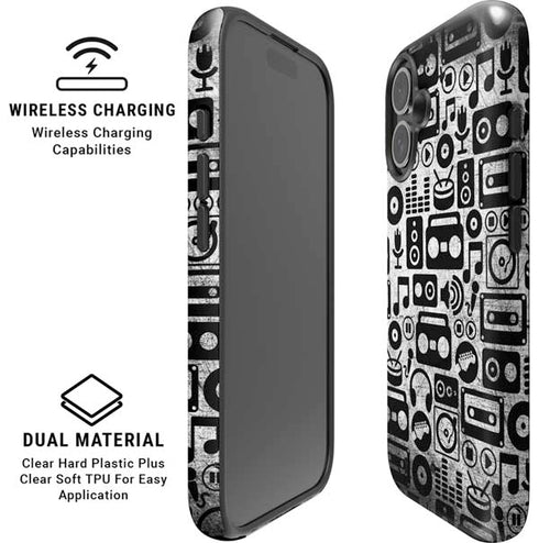 Music Pattern iPhone 16 Magsafe Impact Case