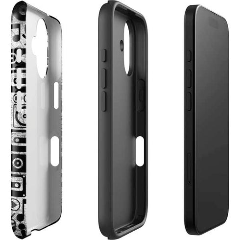 Music Pattern iPhone 16 Plus Impact Case