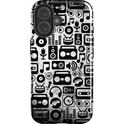 Music Pattern iPhone 16 Plus Magsafe Impact Case