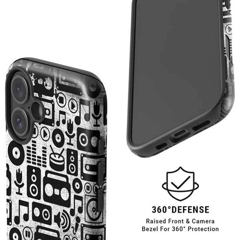 Music Pattern iPhone 16 Plus Magsafe Impact Case