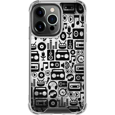 Music Pattern iPhone 16 Pro Clear Case