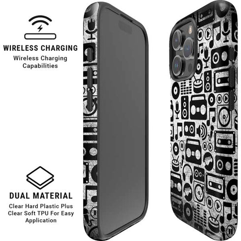 Music Pattern iPhone 16 Pro Max Magsafe Impact Case