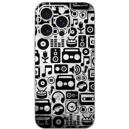 Music Pattern iPhone 16 Pro Skin