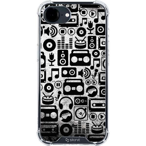 Music Pattern iPhone 16e Clear Case