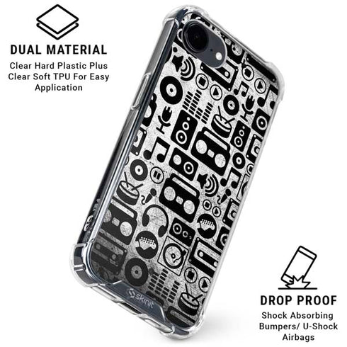 Music Pattern iPhone 16e Clear Case