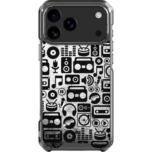 Music Pattern iPhone 18 Pro Max Clear Case