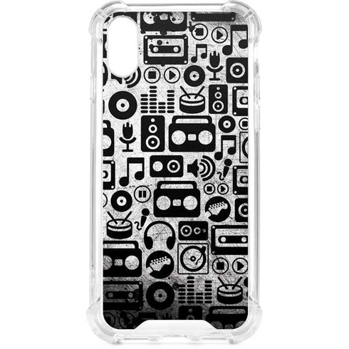 Music Pattern iPhone XS Clear Case