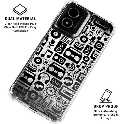 Music Pattern Moto G Power 5G (2024) Clear Case