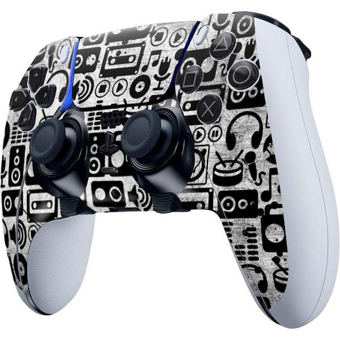 Music Pattern PS5 DualSense Edge Pro Controller Skin