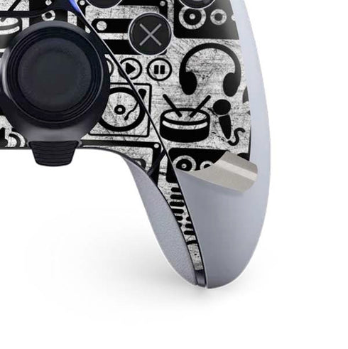 Music Pattern PS5 DualSense Edge Pro Controller Skin