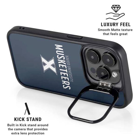 Xavier University Muskateers iPhone 14 Pro Max Kickstand Case