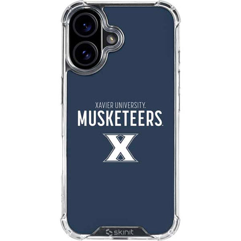 Xavier University Muskateers iPhone 16 Plus Clear Case
