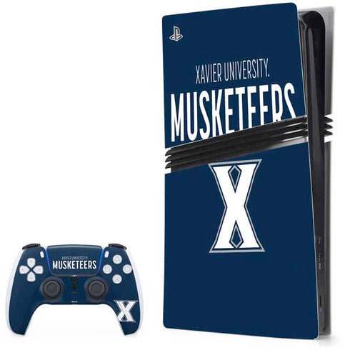 Xavier University Muskateers PS5 Pro Bundle Skin