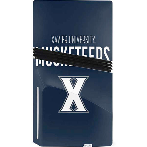 Xavier University Muskateers PS5 Pro Disk Bundle Skin