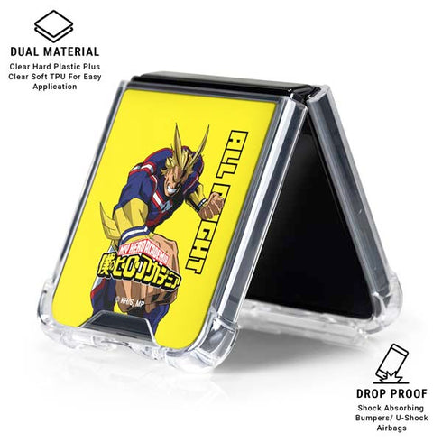 My Hero Academia All Might Season 5 Galaxy Z Flip6 Clear Case