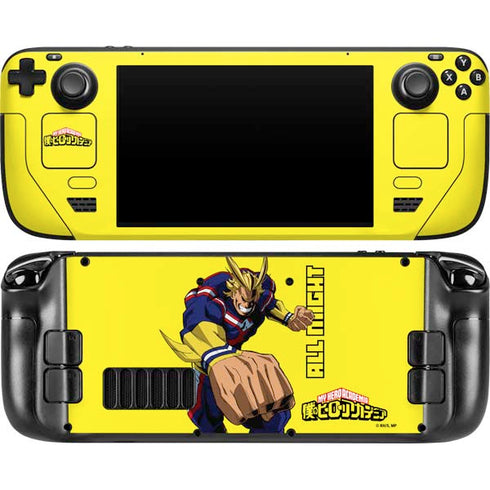 My Hero Academia All Might Season 5 Steam Deck Handheld Gaming Computer OLED Skin
