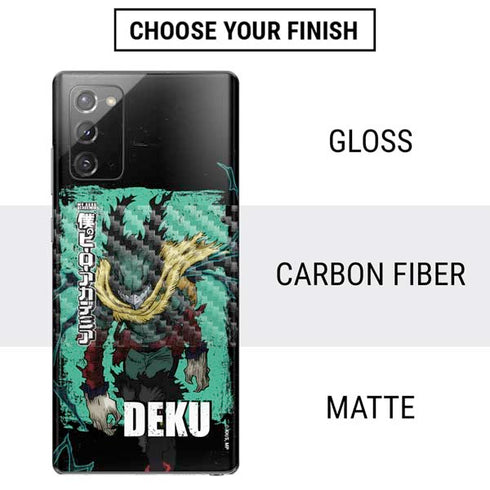 My Hero Academia Dark Deku Season 6 Galaxy Note20 5G Skin