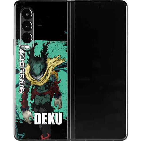 My Hero Academia Dark Deku Season 6 Galaxy Z Fold3 5G Skin