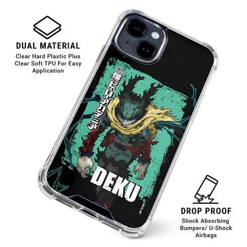 My Hero Academia Dark Deku Season 6 iPhone 14 Plus Clear Case
