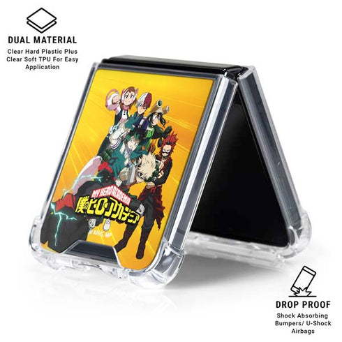 My Hero Academia Deku and Baku Team Season 6 Galaxy Z Flip6 Clear Case