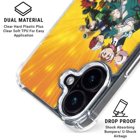 My Hero Academia Deku and Baku Team Season 6 iPhone 16 Plus Clear Case