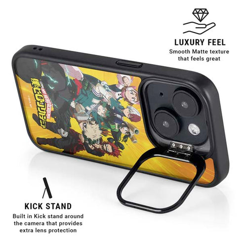 My Hero Academia Deku and Baku Team Season 6 iPhone 16 Plus Kickstand Case