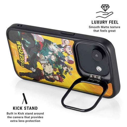 My Hero Academia Deku and Baku Team Season 6 iPhone 16e Kickstand Case