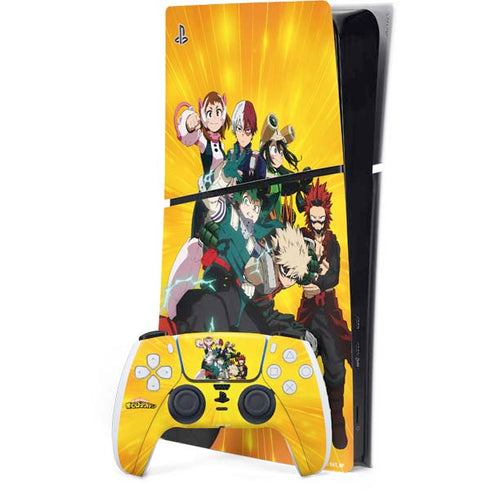 My Hero Academia Deku and Baku Team Season 6 PS5 Slim Digital Edition Bundle Skin