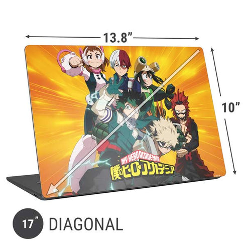 My Hero Academia Deku and Baku Team Season 6 Universal Laptop 17in (13.8 x 10in) Skin