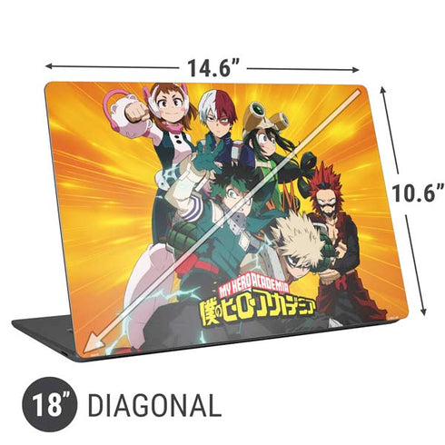 My Hero Academia Deku and Baku Team Season 6 Universal Laptop 18in (14.6 x 10.6in) Skin