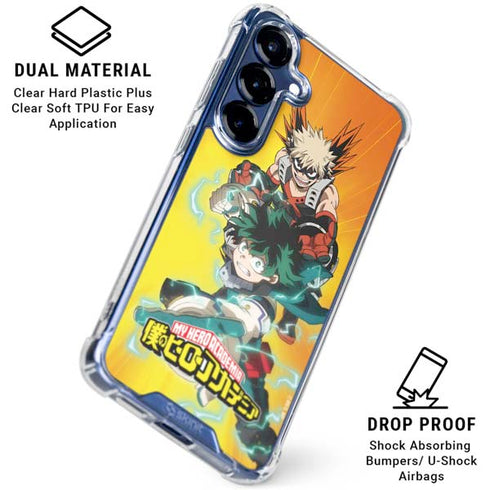 My Hero Academia Deku and Bakugo Season 5 Galaxy S25 Plus Clear Case