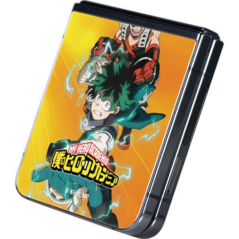 My Hero Academia Deku and Bakugo Season 5 Galaxy Z Flip5 5G Skin