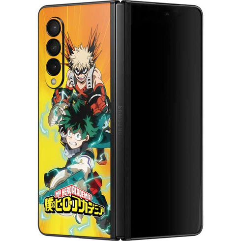 My Hero Academia Deku and Bakugo Season 5 Galaxy Z Fold3 5G Skin