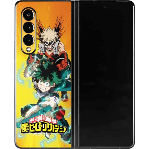 My Hero Academia Deku and Bakugo Season 5 Galaxy Z Fold3 5G Skin