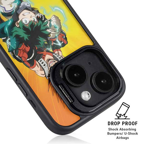 My Hero Academia Deku and Bakugo Season 5 iPhone 15 Plus Kickstand Case