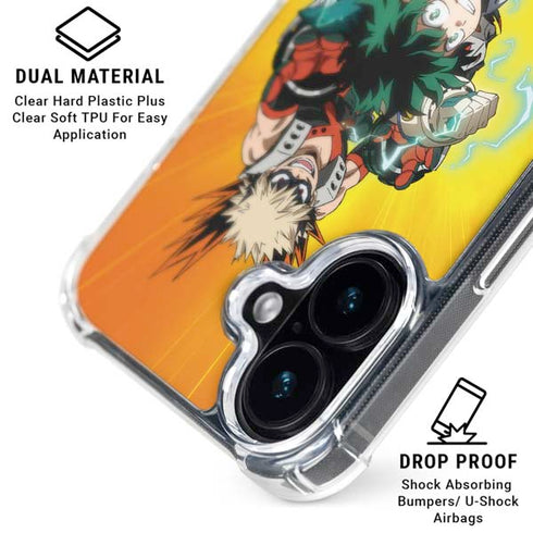 My Hero Academia Deku and Bakugo Season 5 iPhone 16 Plus Clear Case