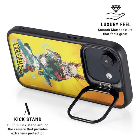My Hero Academia Deku and Bakugo Season 5 iPhone 16e Kickstand Case