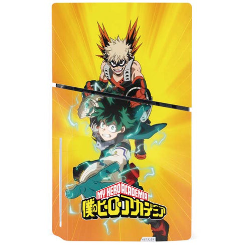 My Hero Academia Deku and Bakugo Season 5 PS5 Slim Disk Console Skin