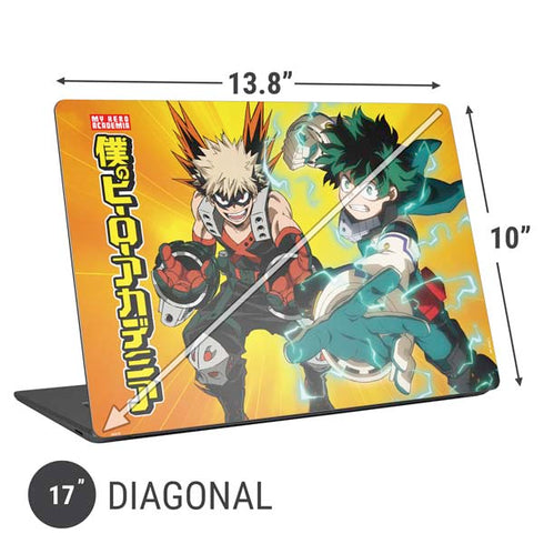 My Hero Academia Deku and Bakugo Season 5 Universal Laptop 17in (13.8 x 10in) Skin