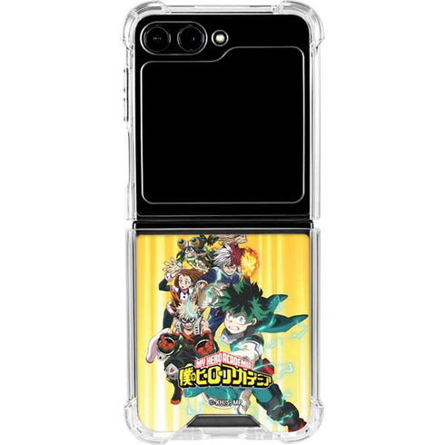 My Hero Academia Deku Squad Season 5 Galaxy Z Flip6 Clear Case