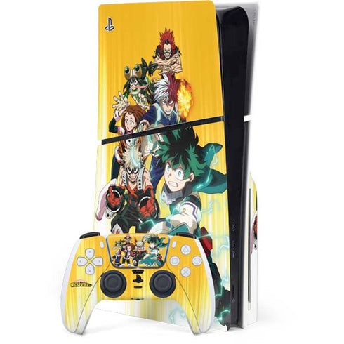 My Hero Academia Deku Squad Season 5 PS5 Slim Disk Bundle Skin