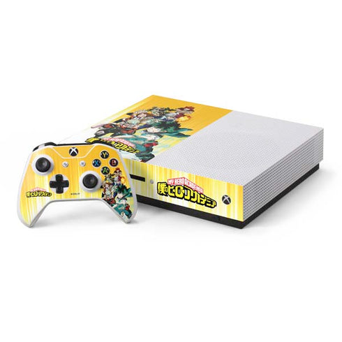 My Hero Academia Deku Squad Season 5 Xbox One S Console and Controller Bundle Skin