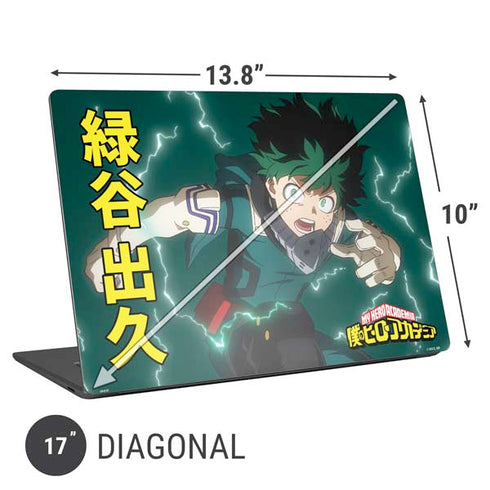 My Hero Academia Deku Season 4 Universal Laptop 17in (13.8 x 10in) Skin