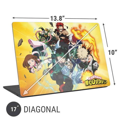 My Hero Academia Hero Team Season 4 Universal Laptop 17in (13.8 x 10in) Skin