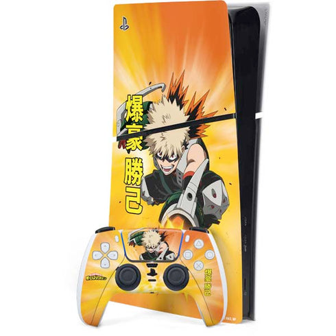 My Hero Academia Katsuki Bakugo Season 4 PS5 Slim Digital Edition Bundle Skin