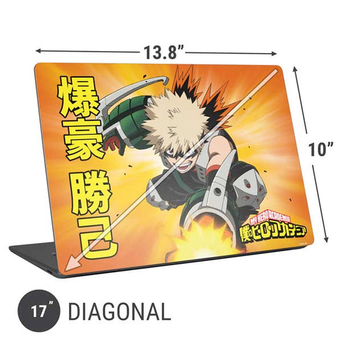 My Hero Academia Katsuki Bakugo Season 4 Universal Laptop 17in (13.8 x 10in) Skin