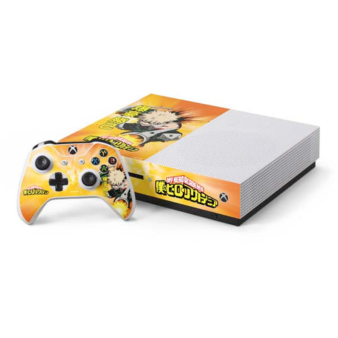 My Hero Academia Katsuki Bakugo Season 4 Xbox One S Console and Controller Bundle Skin
